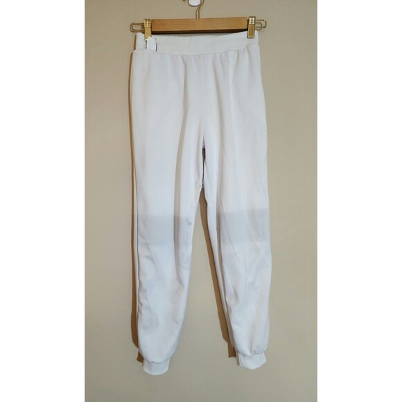 NFL Team Apparel Kids Sweatpants White Lined Football Logos ICER Brands Sz 10-12 - Picture 5 of 8